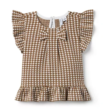 Gingham Ruffle Top