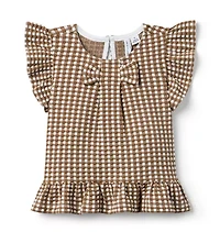 Gingham Ruffle Top