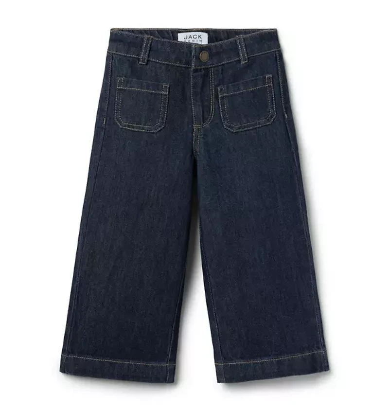 The Patch Pocket Wide Leg Jean Dark Wash