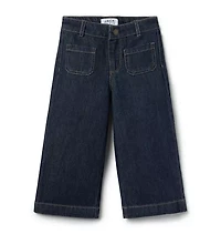 The Patch Pocket Wide Leg Jean Dark Wash