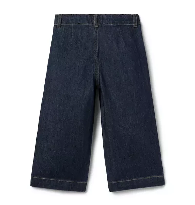 The Patch Pocket Wide Leg Jean Dark Wash