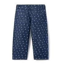 The Floral Barrel Leg Jean