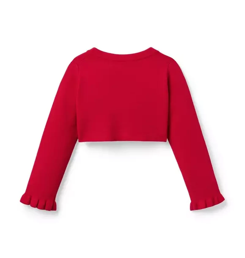 Bow Rosette Cropped Cardigan