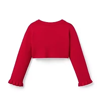 Bow Rosette Cropped Cardigan