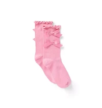 Ruffle Cuff Bow Sock