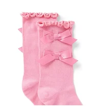 Ruffle Cuff Bow Sock