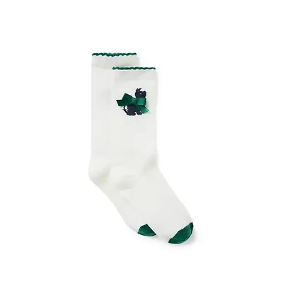 Scottish Terrier Bow Sock