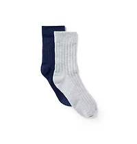 Ribbed Crew Sock 2-Pack