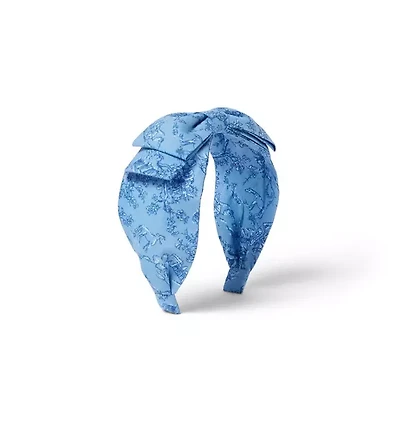 Cottage Toile Bow Headband