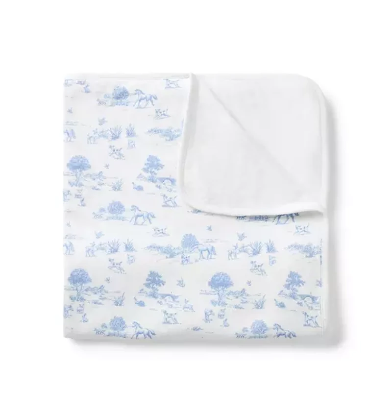 Baby Meadow Toile Blanket