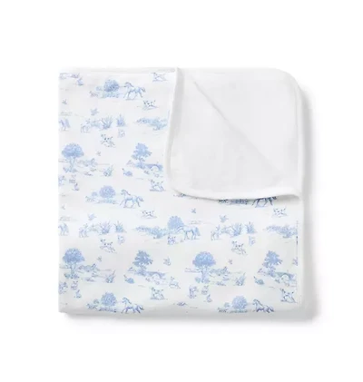 Baby Meadow Toile Blanket