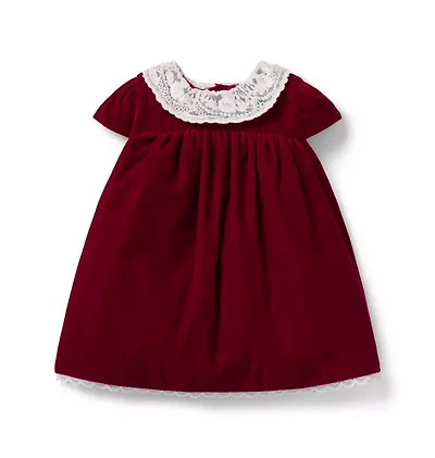 The Velvet Lace Collar Baby Dress