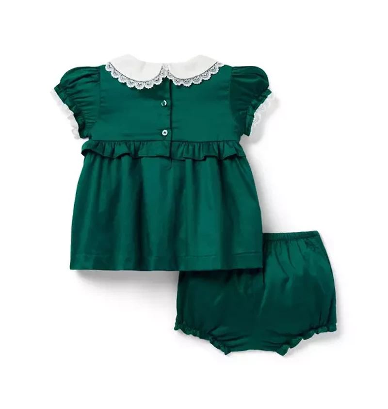 Baby Sateen Collared Matching Set