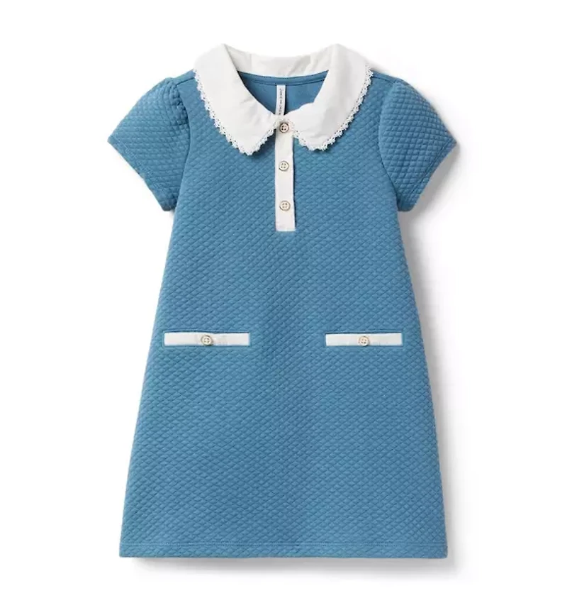 Quilted Collared Dress
