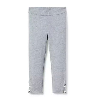 Pearl Button Cuff Ponte Pant