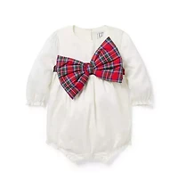 The Tartan Bow Baby Romper