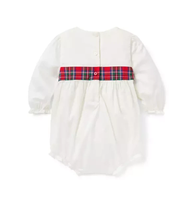 The Tartan Bow Baby Romper