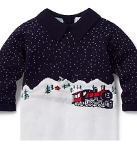 Baby Train Collared One-Piece