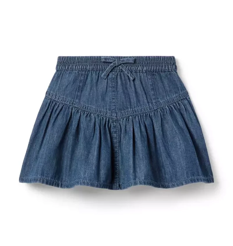 The Denim Seamed Skirt