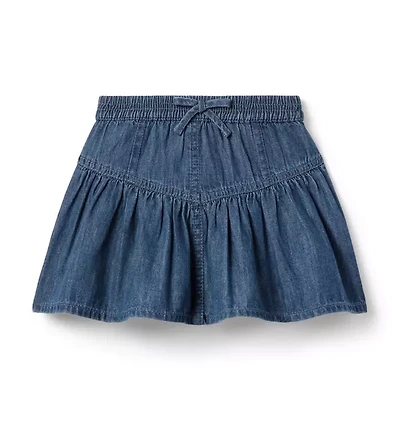 The Denim Seamed Skirt
