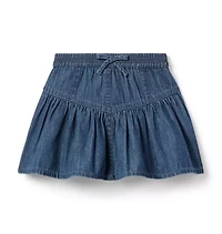The Denim Seamed Skirt