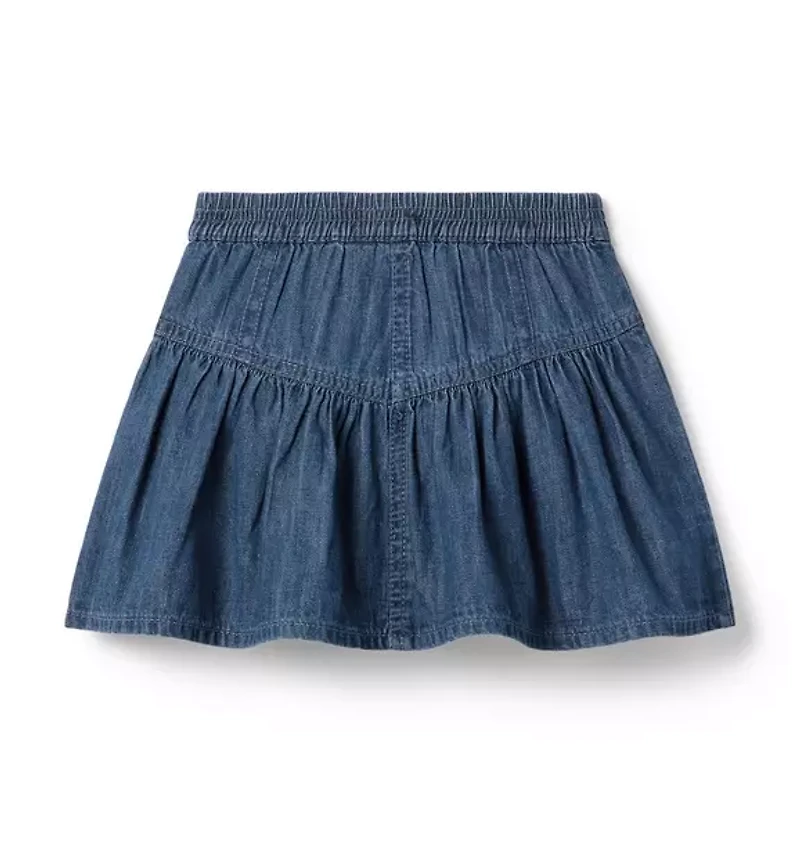 The Denim Seamed Skirt