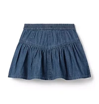 The Denim Seamed Skirt