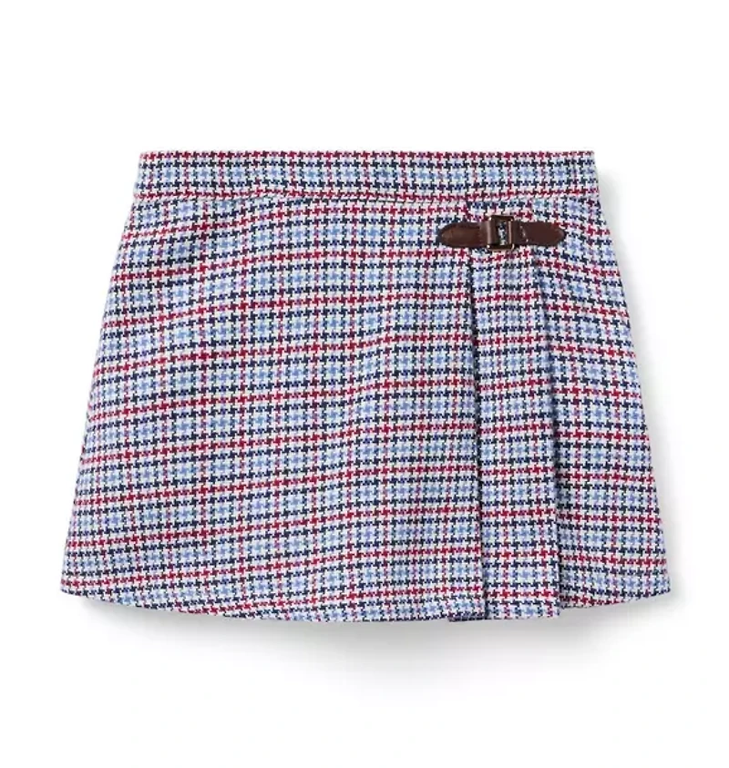 Houndstooth Buckle Skirt