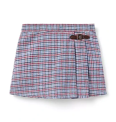 Houndstooth Buckle Skirt