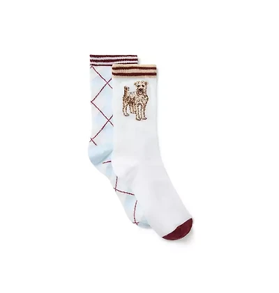 Argyle And Dog Sock 2-Pack