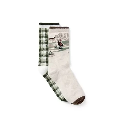 Cowboy And Plaid Sock 2-Pack