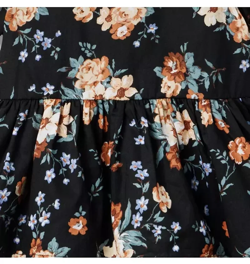 Floral Collared Peplum Top