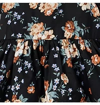Floral Collared Peplum Top