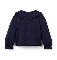 Eyelet Collar Top