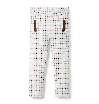 Plaid Ponte Pant