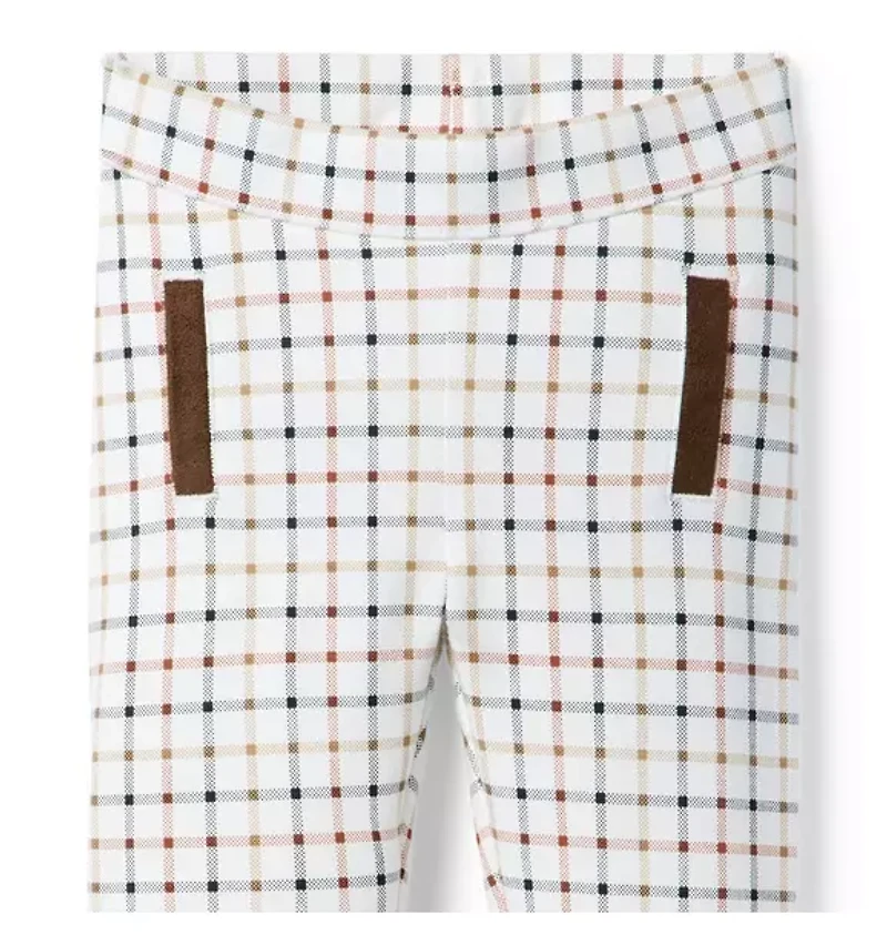 Plaid Ponte Pant