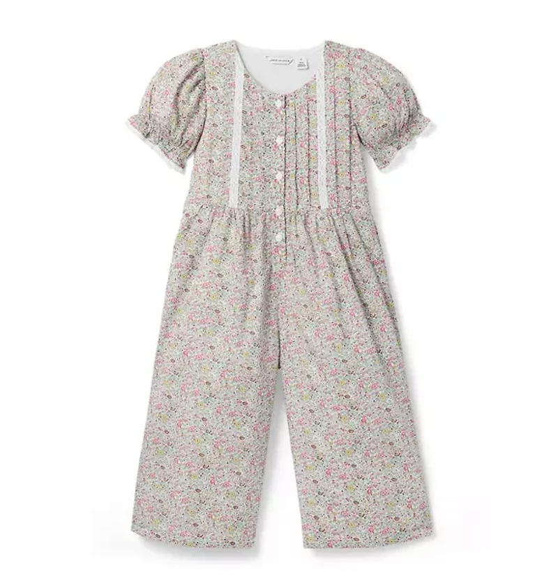 Ditsy Floral Pintuck Jumpsuit