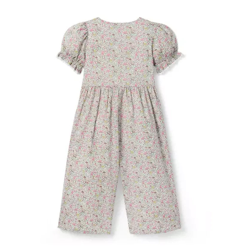 Ditsy Floral Pintuck Jumpsuit