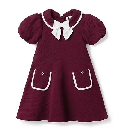 Quilted Puff Sleeve Dress