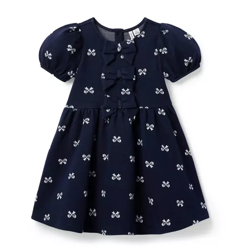 Bow Jacquard Dress