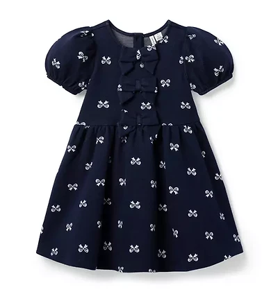 Bow Jacquard Dress