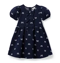 Bow Jacquard Dress
