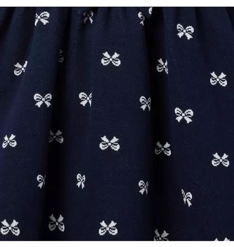 Bow Jacquard Dress
