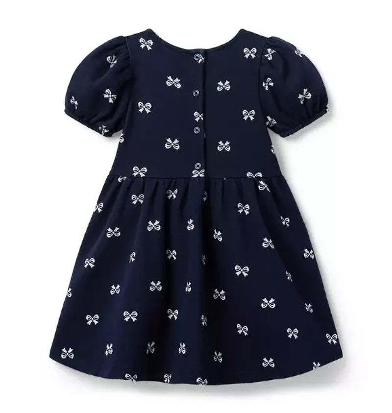 Bow Jacquard Dress