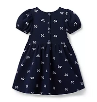 Bow Jacquard Dress