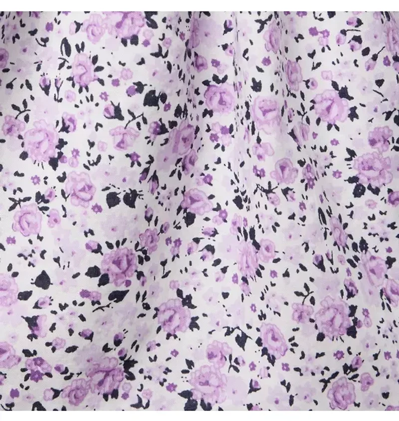 Embroidered Floral French Terry Dress