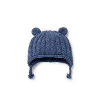 Baby Cable Knit Bear Ear Beanie