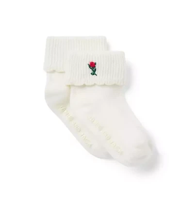 Baby Embroidered Floral Sock