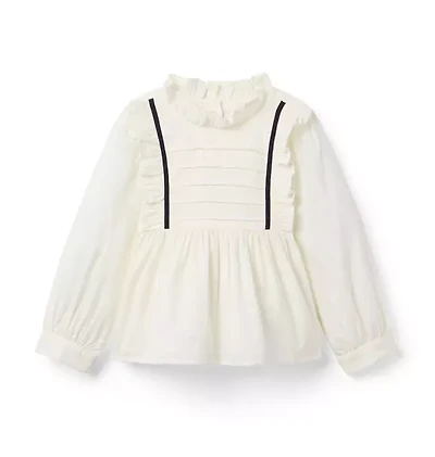 The Pintuck Ruffle Top