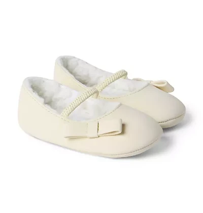 Baby Sherpa Bow Ballet Flat